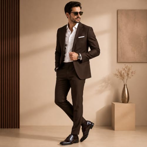 Image of Centrino Formal Shoes for Men | Glossy Lace-Up Derby Dress Shoes | Comfortable Stylish Footwear for Office, Parties & Business Wear | Sleek Classic Design (8233)