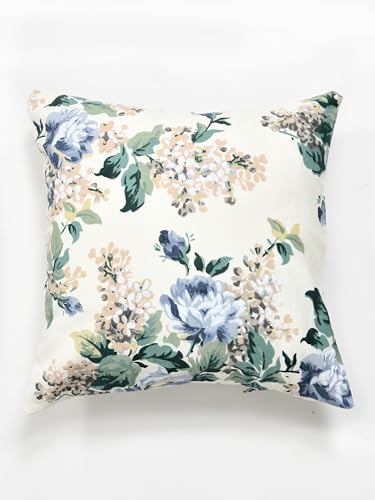 Image of Clasiko Premium Duck Cotton Decorative Throw Cushion Covers for Sofa Living Room ; Set of 5; 12x12 Inches; Spring Meadow