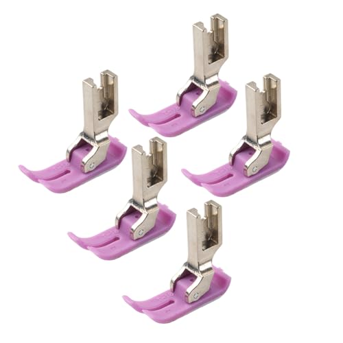Pies prensatelas estándar MT-18 extra delgado plástico no adhesivo para máquina industrial 5 pcs miniatura 3