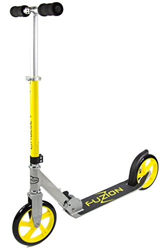 Fuzion Cityglide Adult Kick Scooter - Smooth, Pro Push Urban Scooters Adults Kids Teens, Commuter Scooters, City Scooters - Folding Scooter Adjustable T-Bar - Big Kids, Boys Girls (Max 220 lbs)