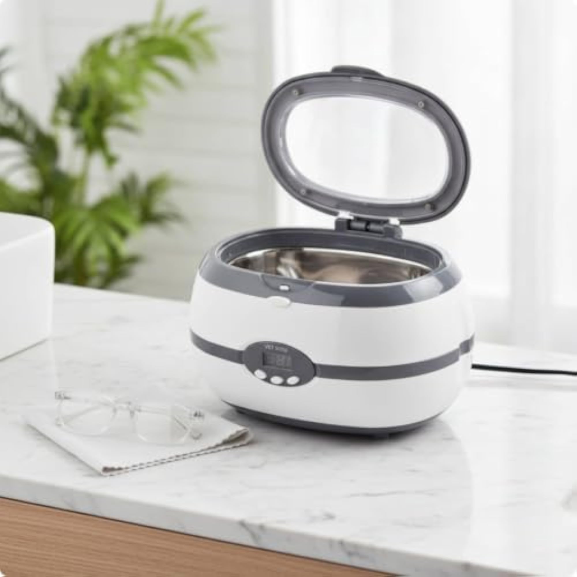 Compact Sonic Cleaner with Digital Display for Jewelers