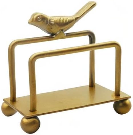 Miniatura 8 de Enyuwlcm Tarjetero de escritorio de metal para escritorio, soporte decorativo de exhibición de tarjetas de visita para encimera, diseño de pájaros,