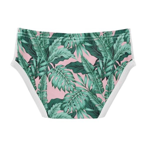 Boys' Exclusive Briefs Toddler Underwear 95% Combed Cotton Boxerbriefs 2T Tropical Leaf Pattern 522