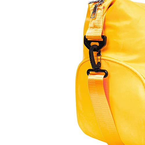 Image of Furn Aspire Lightweight Waterproof Sports Fitness Gym Duffel Yoga Weekend Travel Bag with Separate Shoes Compartment & Wet Pocket Men & Women (I. Yellow)