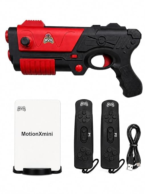 Motion X Mini 32 Bit Motion Video Game Console with Wireless Gun & Dual Controllers | 31 Motion Games 31 Casual Games 900 Built in 8 Bit Games | Family TV Gaming for Kids & Adults (1)-image-16