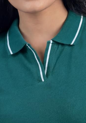 Image of Wear Your Opinion Womens Premium Pique Polo Collar Neck T-Shirt Womens Premium Pique Polo Collar Neck T-Shirt (Design: Tipped Polo)