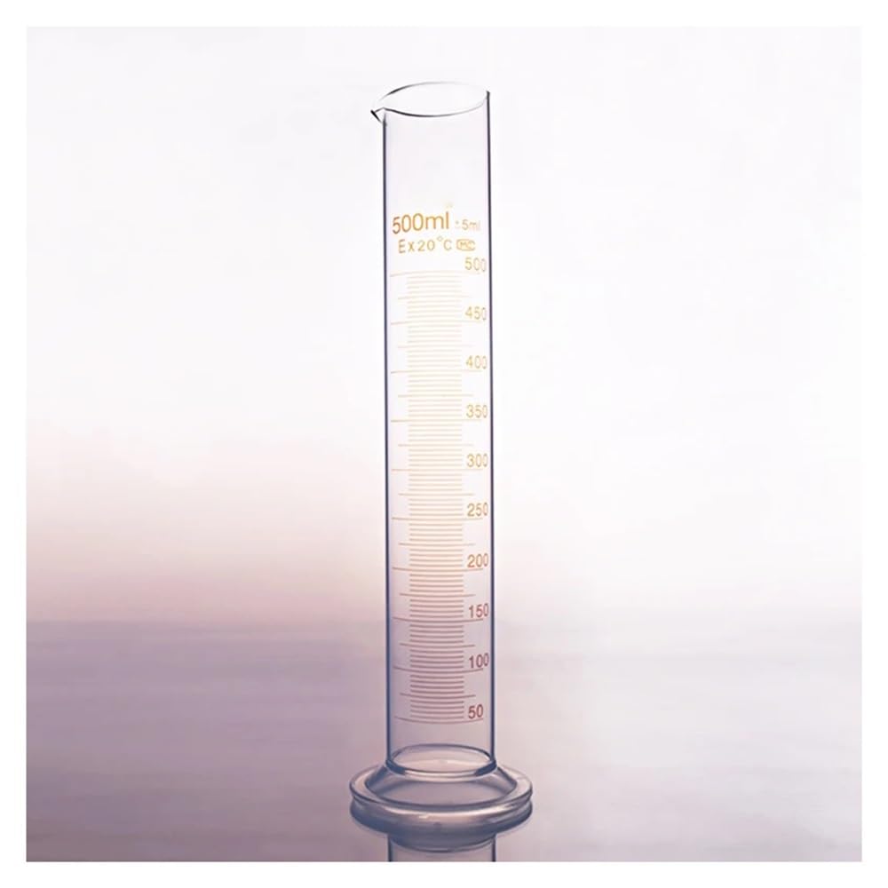 Attrezzature e forniture di laboratorio Cilindro graduato in vetro borosilicato ad alto contenuto di, capacità 500 ml, cilindro da laboratorio in