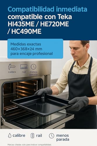 Bandeja de horno Teka RECAMBIOS DREYMA esmaltada para evitar comida pegada 4