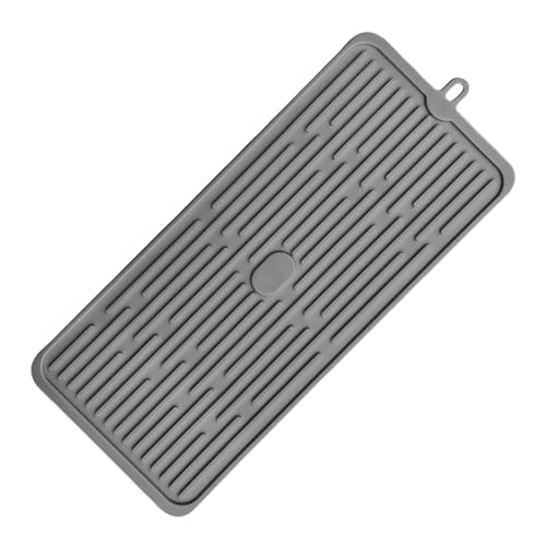 ETUCYNG Alfombra para estación de café, alfombra de silicona antideslizante con drenaje – protección para bar de café – para mesa de comedor y lugar de trabajo en casa, bar, cocina, sala de descanso