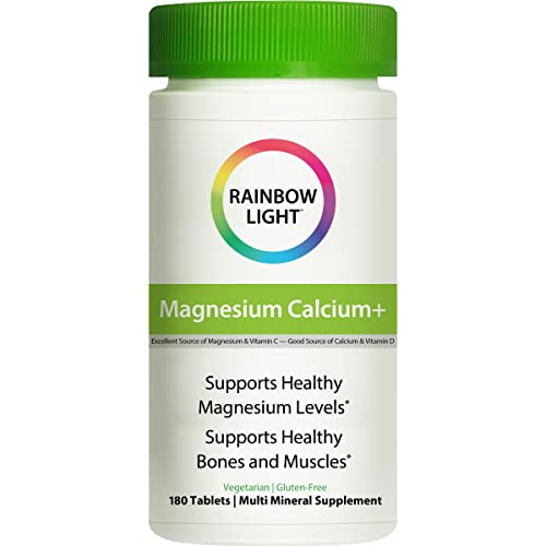 Rainbow Light Magnesium Calcium + Food Based Tablets 180 Tablets #TOP1