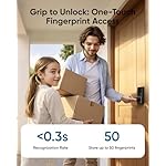 eufy Smart Lock C33, Keyless Fingerprint Door Lock with Handle, Integrated Wi-Fi, Remote Control via App, Biometric Entry Knob, Auto-Locking, IP53 Waterproof (2025 New Version) - Image 2