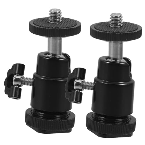 Mikikit 360° Rotating Metal Ball Head Tripod Adapter Aluminum Alloy for Universal Camera Mount and Projector Stand