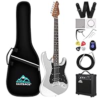 S-S-H pickups - 39" electric guitar is an Ideal electric guitar kit for children and adults who like guitar, S-S-H pickups are perfect for a Texas blues/rock sound. Materials - Featuring an all-wood construction, premium materials include premium ros...