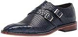 STACY ADAMS mens Toscano Cap Toe Double Monk Strap Loafer, Dark Blue, 8 US