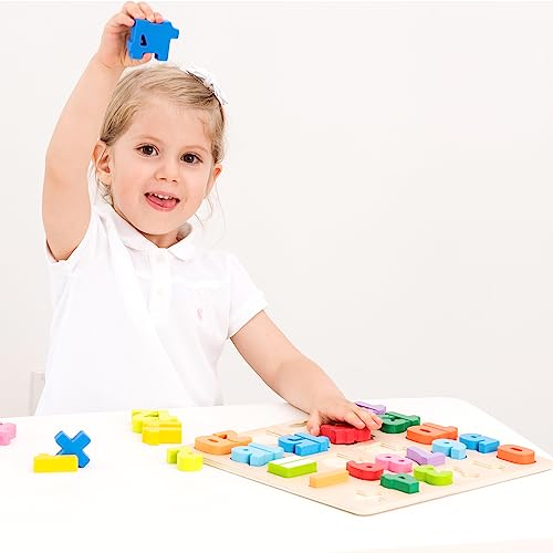 Image of New Classic Toys Number Puzzle Educational Wooden Toys for 2 Year Old Boy and Girl Toddlers Learn How to Count
