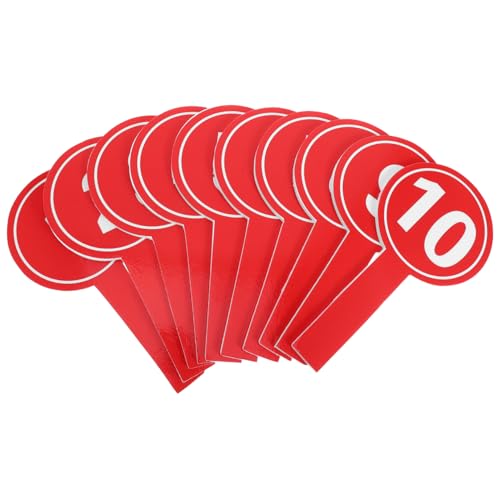 Paddle de puntuación ergonómico rojo 10 piezas