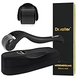Dr.roller 0.5mm Derma Roller for Hair & Beard Growth, Microneedling Roller for Scalp & Face Skin Care, 540 Micro Needle Roller for Men & Women