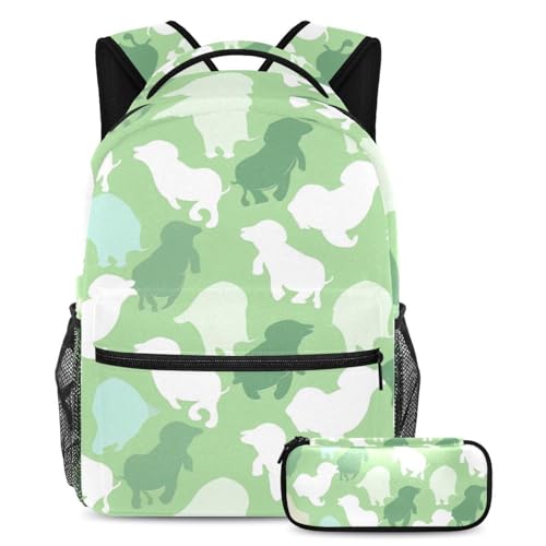Sac à dos grande capacité avec trousse assortie pour la rentrée scolaire des ados motif animal