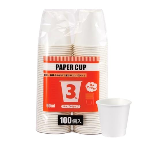 シモジマ (ヘイコー) 紙コップ S.T.ペーパーカップ 3オンス ホワイト 100個 004536021のサムネイル