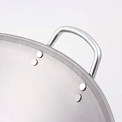 Wok de hierro fundido antiadherente 50 cm con mango de acero miniatura 2