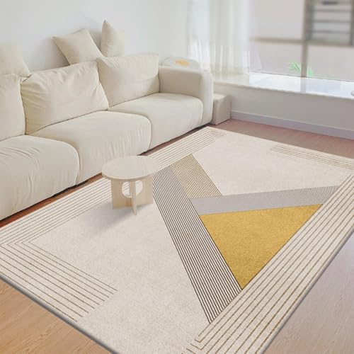 Tapis de chambre géométrique lavable et antidérapant 90x180