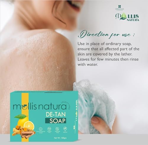 Paraben and Sulphate Free D-Tan Bath Soap with Skin Whitening Brightening Face Cream For All Skin Type (Combo Pack of 2)