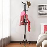 ADA Wrought Iron Coat Rack 12 Hooks Hanger | Creative Fashion Bedroom for Hanging Clothes,Bag,Hat,Scarf Shelves, Wrought Iron Modern Racks Standing Coat Rack (Black)