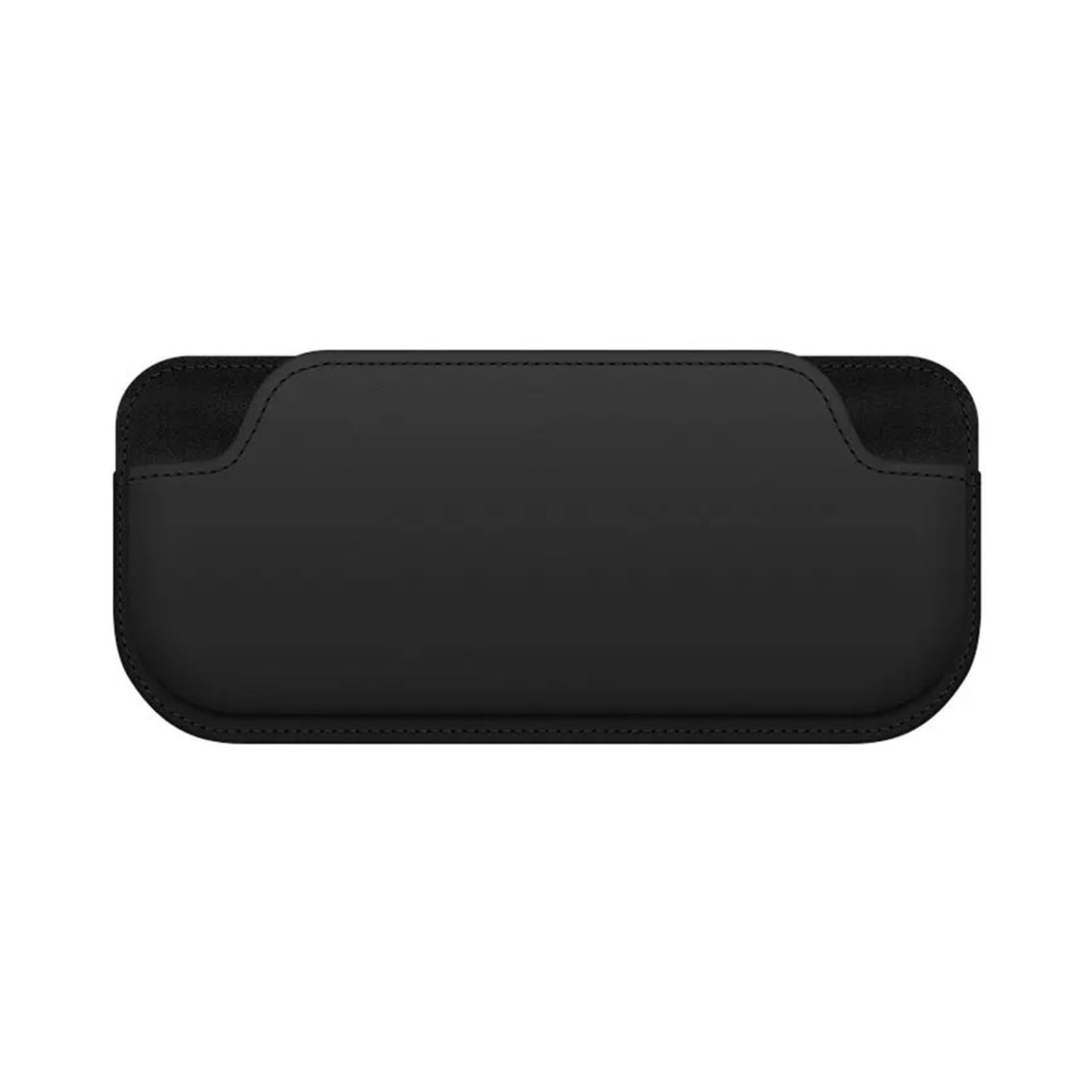 BHGMGEBLV Auto Sun Visor Sunglasses Holder For Universal Car PU Leather Bags Storage Boxs Interior Organizer Phones Coins Keys Cases Auto Stowing Tidying(Black)