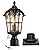Hardwired 120V Dusk to Dawn Outdoor Post Light Black Roman, Waterproof Aluminum Pole Light Fixture with Pier Mount Base, Exterior Lamp Post Lantern Head with Clear Glass for Garden Yard Patio Pathway