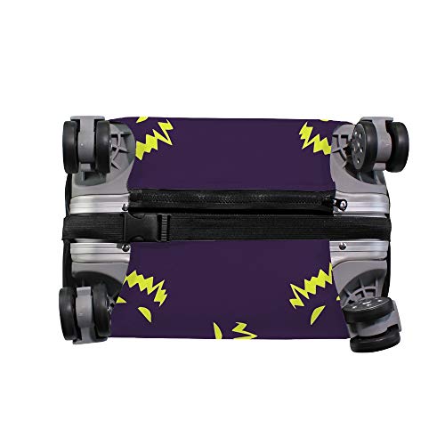 Valise rayée en voyage ? Solution avec cette housse de protection bagage citrouille