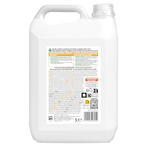 Ecover Weichspüler Nachfüllpack, für zart duftende und weiche Wäsche, Gardenie- und Vanilleduft, 1 x 5L