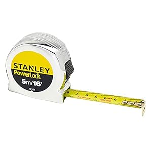 Stanley 0-33-553 Metric/Imperial Tape Measure Powerlock with 19mm Blade, 5m/16′