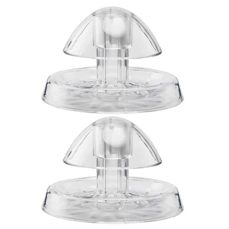 Amosfun 2pcs Transparent, Plastic Catching Device for Fish Tank, Aquarium, Safe for Fish and Plants, Easy to Clean - 6cm