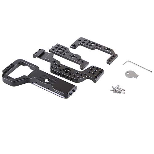 Fotga Cnc Aluminum Camera Cage Video Stabilizer For Sony Mirrorless Camera A7R Mark Iv M4 A7Riv,W/A Cold Shoe Mount Multiple 1/4 3/8 Inch Screw Holes,Arri Location Holes #TOP5