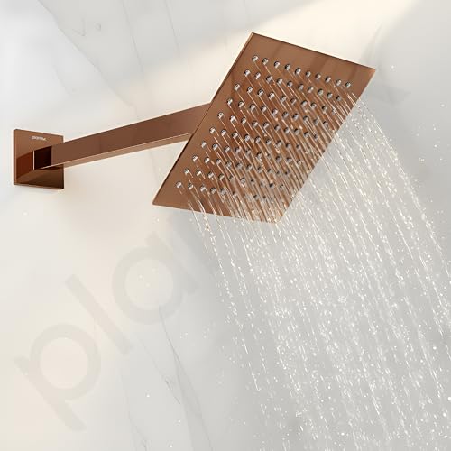 Image of Plantex 14-Inch Shower Arm for Overhead Shower /Stainless Steel Shower Pipe /Wall Mount Bathroom Fitting with -Inch Thread - Pack of 1 (PVD Rose Gold)