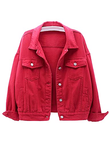 COWOKA Women's Denim Cotton Button Closed Long Sleeve...