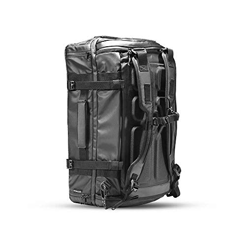 HEXAD Access 45L Duffel Bag - Travel Duffel Bag with Multiple Compartments for Organization (Black)