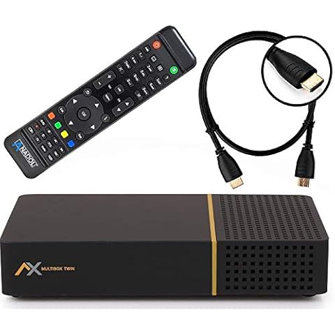 AX Multibox Twin 4K UHD E2 Linux Twin Sat-Receiver mit PVR Aufnahmefunktion, DVB-S2 Tuner, HDTV, 2160p Cover
