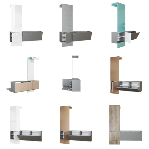 Vladon Carlton Hallway Set 4, Set di contenitori