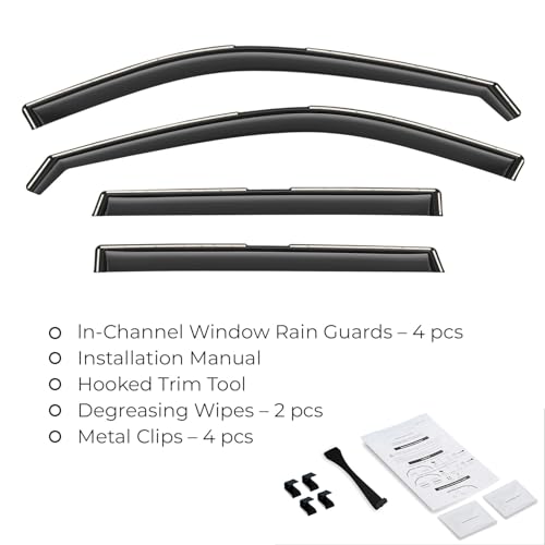 Window Deflectors Smoke Tinted in-Channel Side Window Vent Visor Deflectors Rain Guards Compatible with Honda CR-V (CRV) 2023-2026 - 4pcs. GW0816 by GrandWheel - Used condition - Image 8