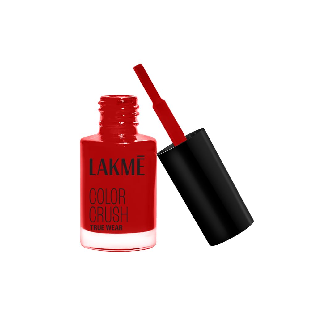 Lakme True Wear Color Crush Glossy Finish Nail Polish, Long Lasting & Vibrant Nail Paint, 404, 6Ml