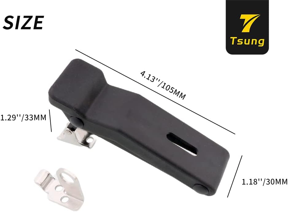 TSUNG Front Storage Rack Rubber Flexible Draw Latch – Soft TPE Over-Center Latch Replacement for ATV/UTV Cargo Racks & Outdoor Equipment (B-2PCS)