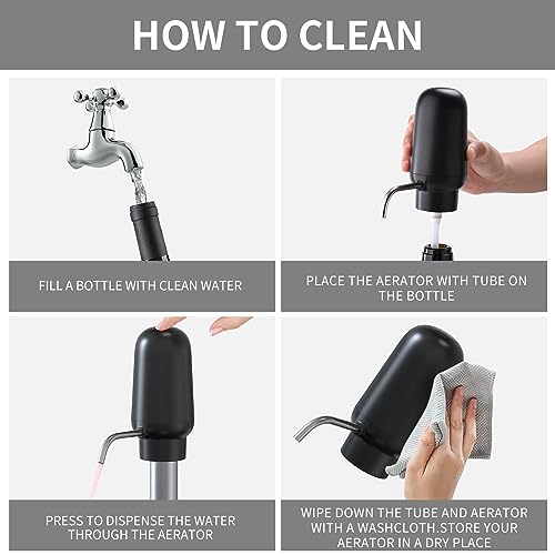 CIRCLE JOY Sacacorchos Eléctrico 4 en 1 Juego de Regalo de Vino con Abridor de Vino Recargable, Vertedor Aireador de Vino Recargable, Cortacápsulas y Tapón de Vino al Vacío, Negro - imagen 7