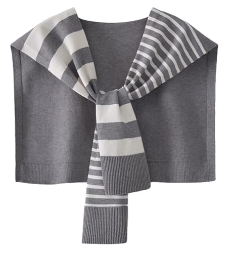 Knitted Stripe Shawl Wraps for Women Designer Cardigan Vintage Scarf for Women Knotted Shoulder Tops Cape Travel Scarves 2025