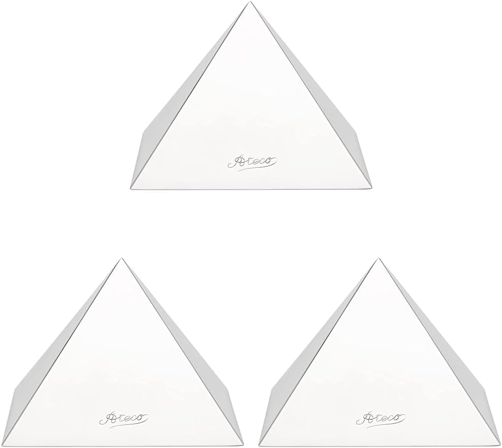 Ateco Stainless Steel Large Pyramid Mold, 4.75 by 3.25-Inches High (Pack of 3)