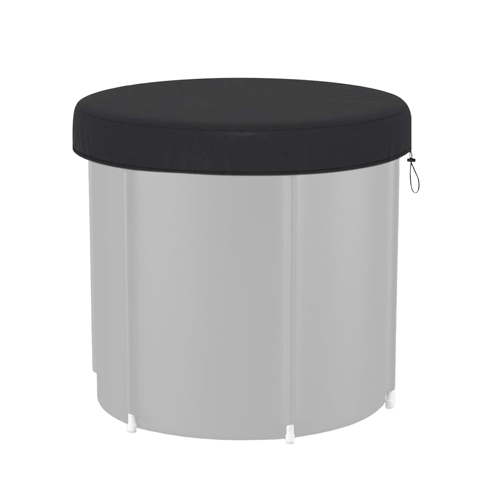 32-Inch Ice Bath Tub Cover Oxford, Cold Water Plunge Pool Black Ice Bath Accessories Foldable Baths Drawstring Cover for Indoor Outdoor Recovery