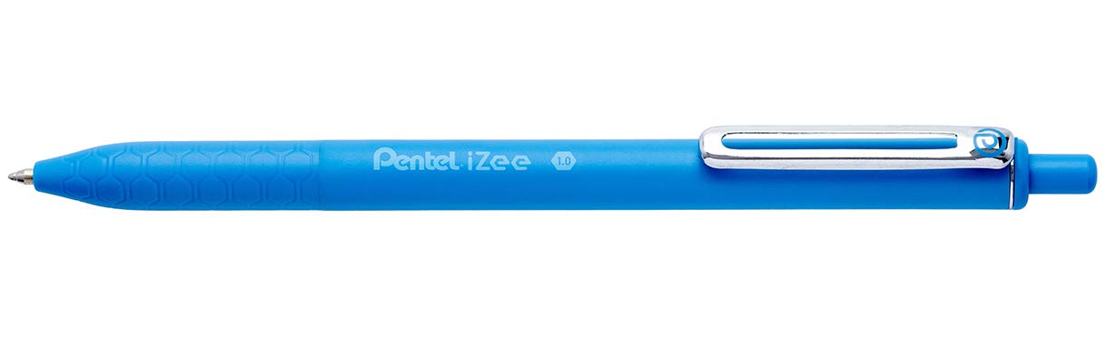 Pentel Set Di 4 Penne A Sfera IZee BX470 – Retrattili, Clip In Metallo, Inchiostro A Bassa Viscosità, Colori Blu/Verde/Arancione/Rosa