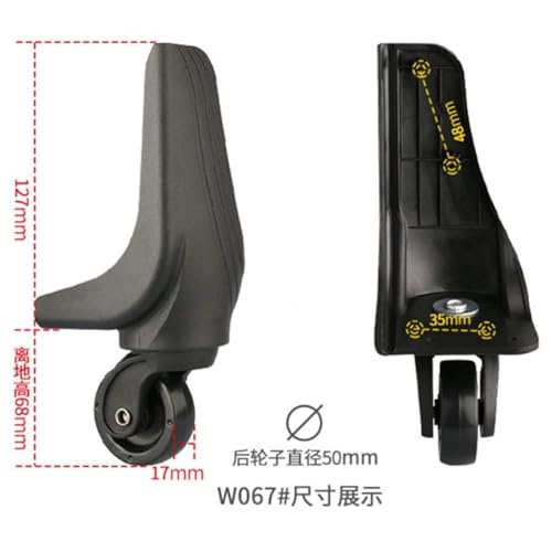 Wheels,replacement wheels,Luggage Wheels Replacement, 360 Degree Swivel Mute Repair Replacement Luggage Wheel Suitcase Wheels Parts Spinner(Front wheel 50 mm)2