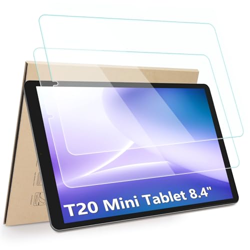 Hianjoo 2 Piezas Protector de Pantalla Compatible con DOOGEE T20 Mini Tablet 8.4, Premium Cristal Tablet Salvapantallas Vidrio Templado [9H Dureza Alta Claridad Sin Burbujas]