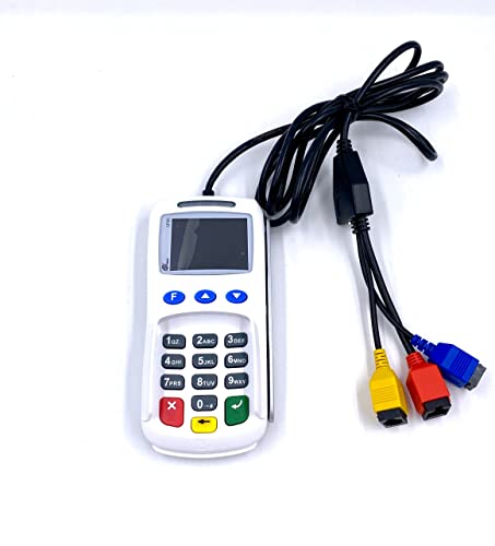 Pax SP30 Smart Card and CTLS White Pin Pad w/Encryption (Please Specify at Checkout) and Rainbow Cable (for POS Integration)